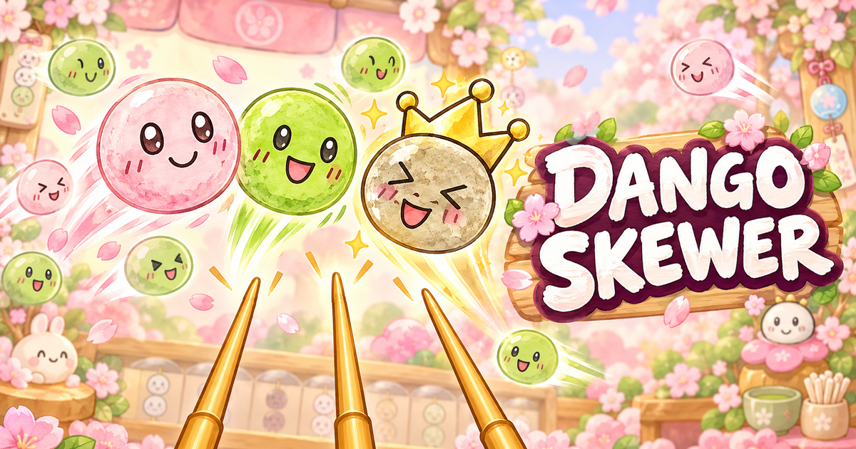 Dango Skewer — catch flying dango with three skewers